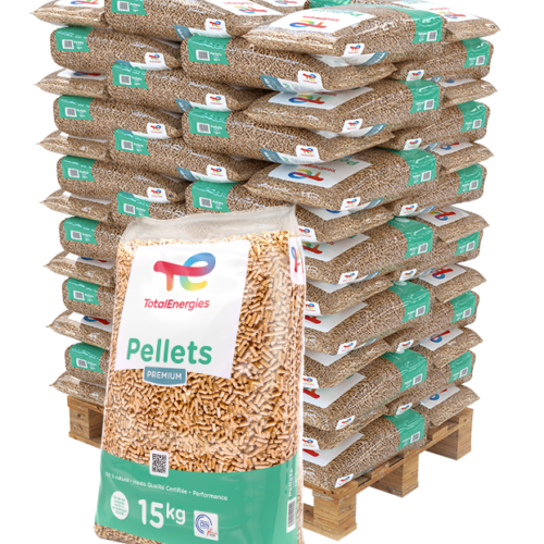 TOTAL PREMIUM Holzpellets – Palette mit 66 Säcken à 15 kg (990 kg)